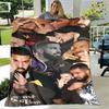 Rapper Drake Coperte Stampate 3D Calda Coperta in Flanella Morbida e Accogliente Coperte da Viaggio Fodere per Letto Regalo di Compleanno