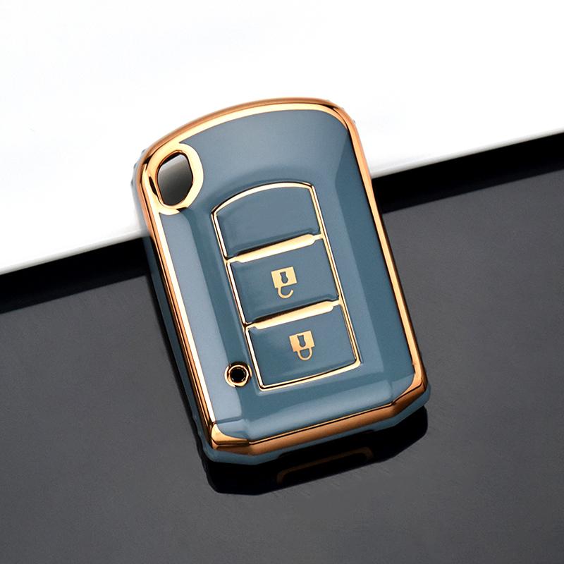 2 Button Shell Fob Holder Protector For Mitsubishi ASX ASH Outlander Lancer EX Galant Pajero L200 TPU Car Key Cover Case