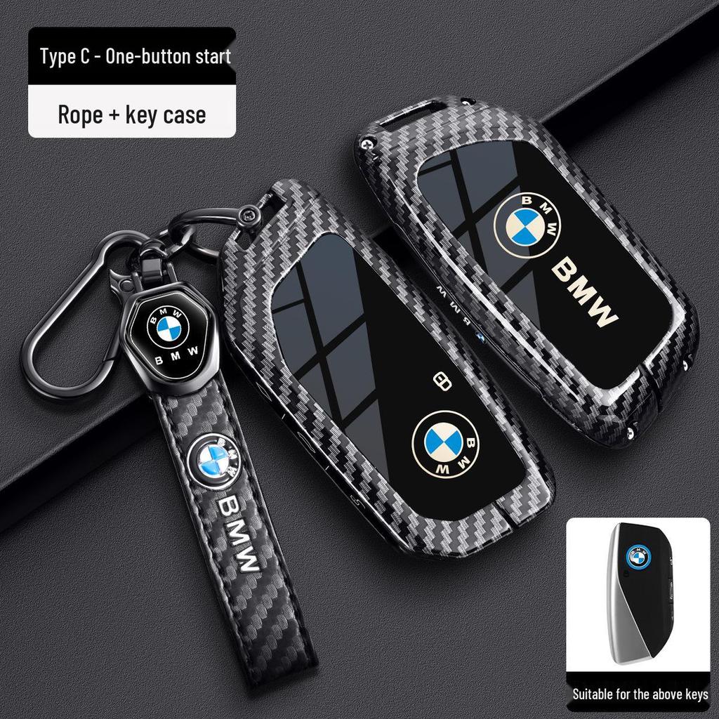 BMW Key Case - Carbon Fiber Shell for X3, 3 Series, 1 Series, 5 Series, X5, 7 Series, 325Li, 525, 530.