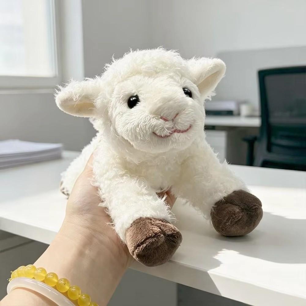 20cm Size Baby Lamb Plush Toy Soft Fluffy Touch Sheep Stuffed Toy Lamb Stuffed Animal  For Kids