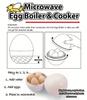 Microwave Egg Cooker, 4 Capacity, Boiled Egg Cooker, Egg Shape Compact Design Saving Time Hard Boiled Egg Cooker for Kitchen
