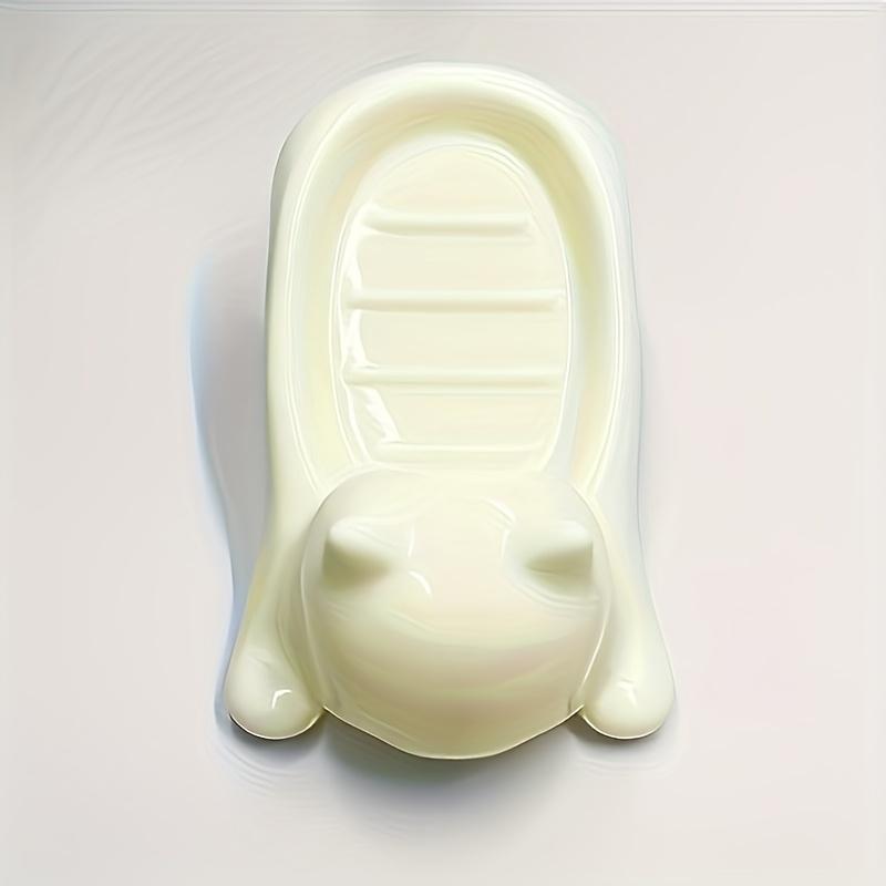 

Очаровательная мультяшная мыльница в виде кошки - Глянцевый белый и розовый пластик, Хранение в ванной для мыла и губки, Милый декоративный дренажный дизайн белый