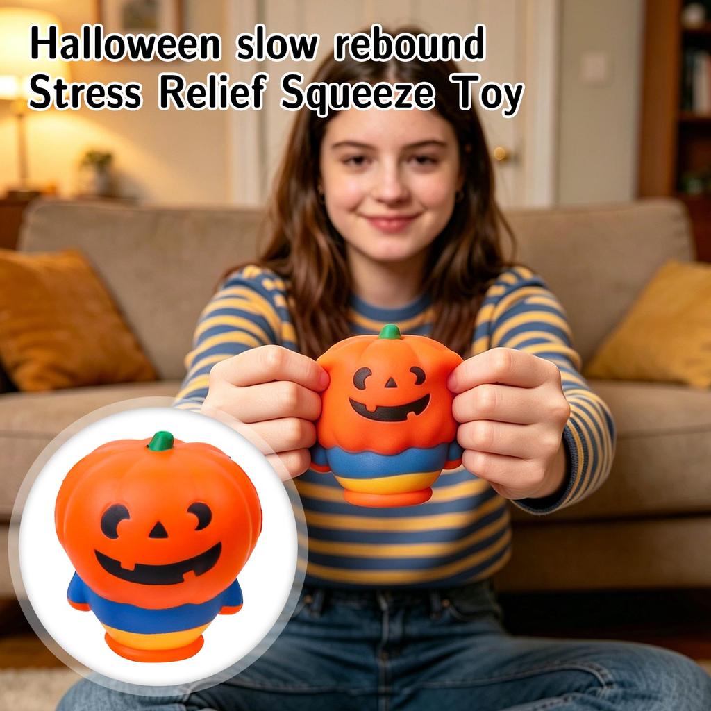 Halloween Bat Slow Rising PU Foam Toy Stress Toy for Kids and Adults Home Office Decor Gift