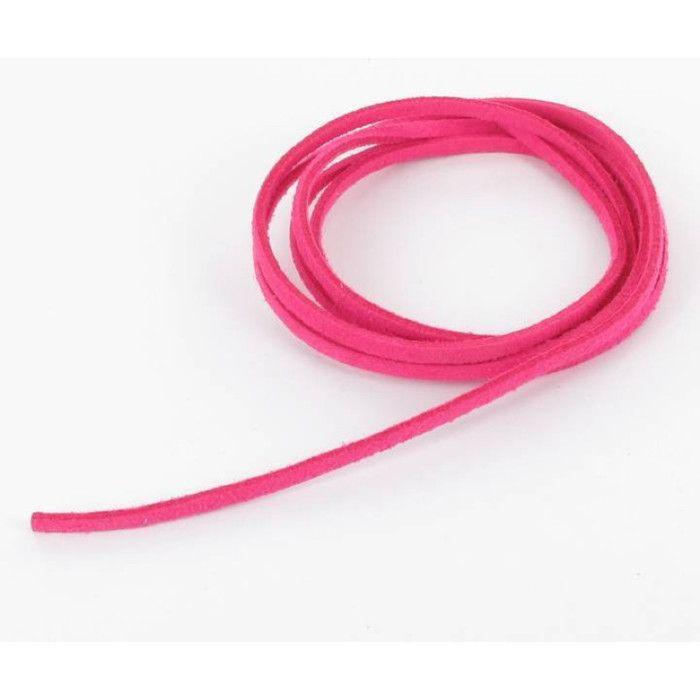 Fuchsia Suede Cord 1m