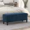 349430 vidaXL Blue Bench 100x35x41 Cm Velvet