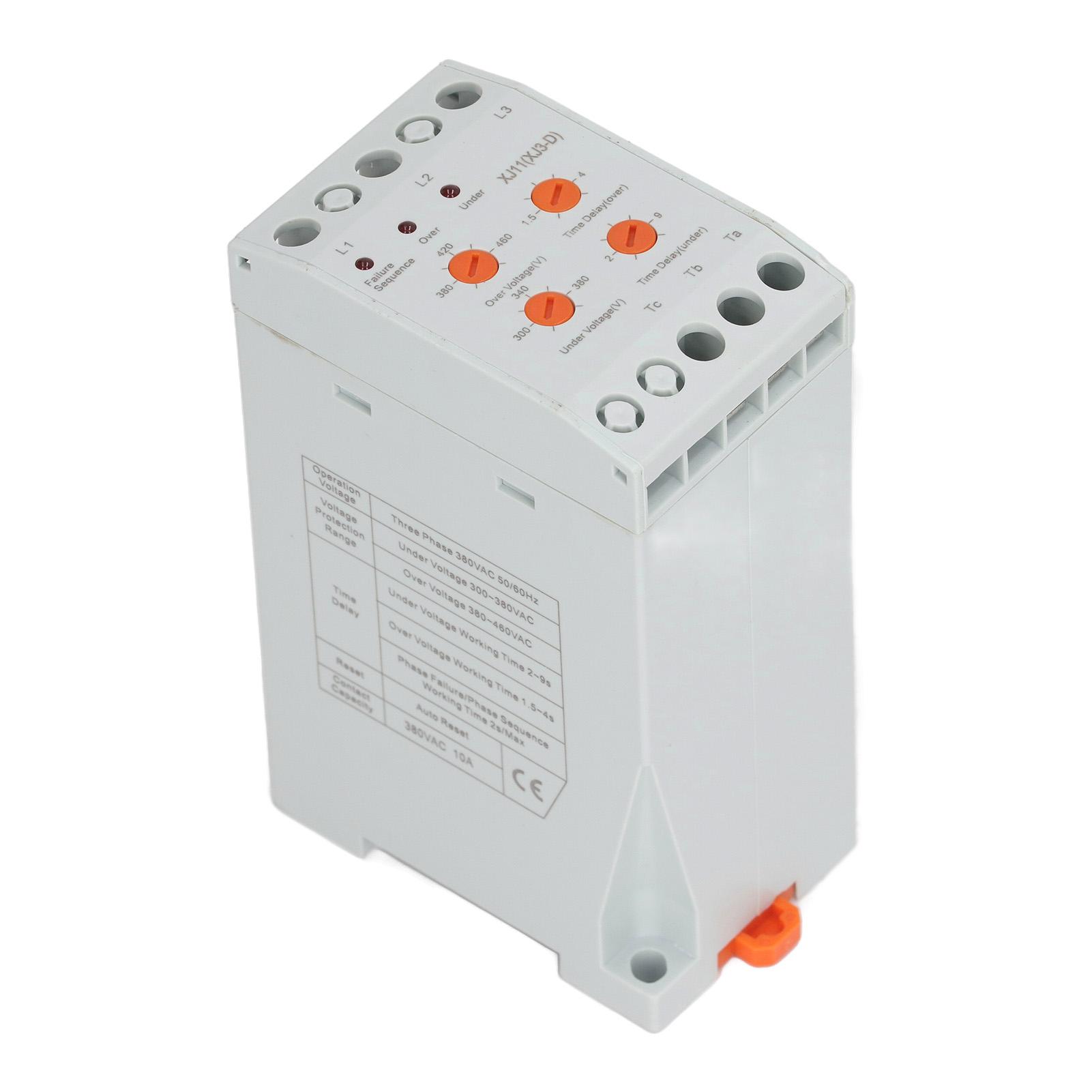 

3 Phase Protector Failure and Phase Sequence Monitoring Relay Under Over Voltage Protection Device AC380V