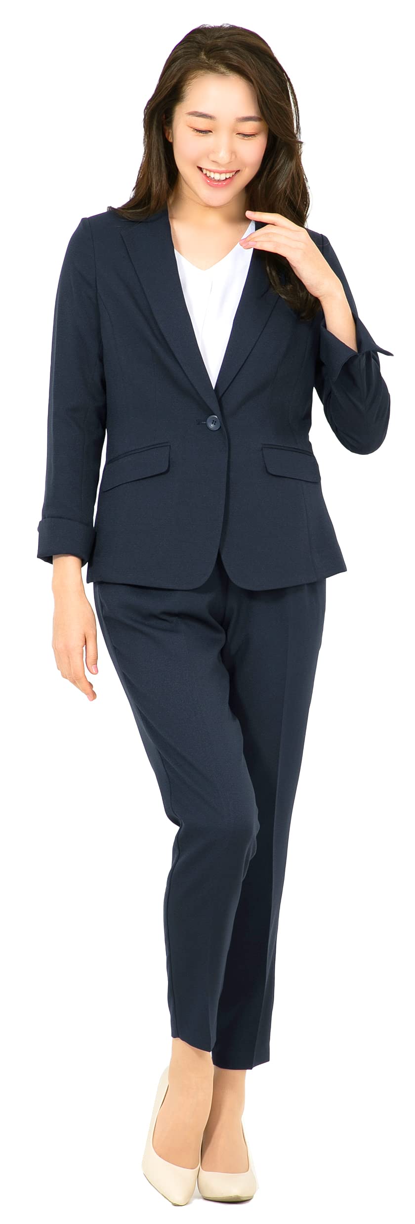 

Pants Suit for Tailored Tapered Set Size AR [Add Rouge] Women, Business, Jacket, Pants, 2-Piece [c5269] Navy, 5,