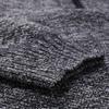 Ribbed Cuffs Long Sleeve Knitted Sweater Shrink Resistant Zipper Neck Lapel Winter Sweater Male Clothing
