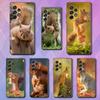 Süßes Eichhörnchen für Samsung Galaxy S23 S24 S25 Ultra S22 Plus S21 Schwarzes Weiches Case Wasserdichtes Weiches Case