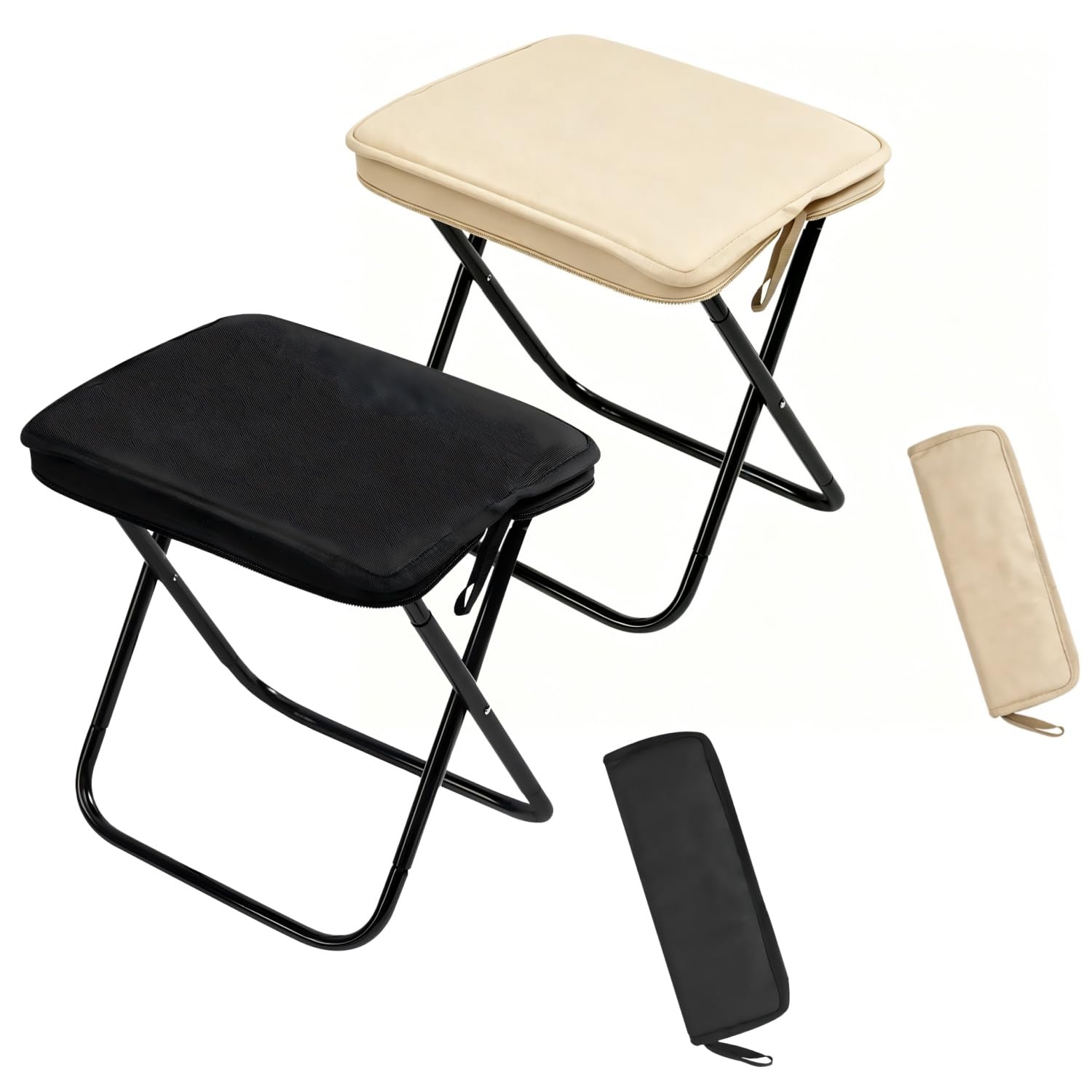 Two folding travel outdoor camping portable outdoor chairs, essentials, chairs, chairs, small, simple, chairs.