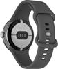 Google Pixel Watch Bluetooth Polished Silver Sportarmband Charcoal