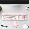 Mofii Sweet 2.4G Wireless Keyboard - Mouse Set: 104 Round Keycaps, Perfect for Office Tasks