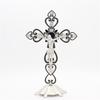 Crucifix Sculpture Cross Statue Catholic Figurine Standing Crucifix for Home Altar Living Room Table Bedroom