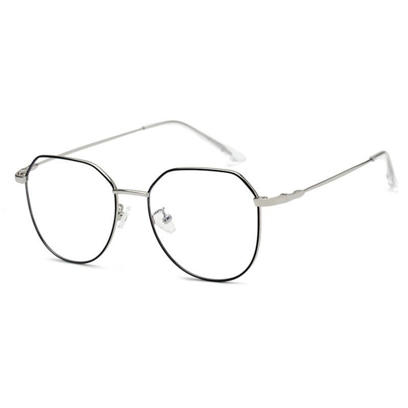 Big Frame Anti Blue Light Computer Glasses Women Metal Retro Nearsighted Spectacles Prescription 0 To -6 0