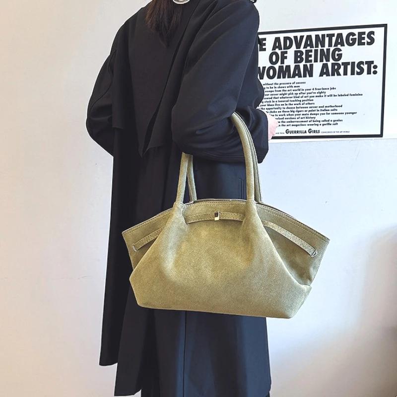 Fashi Solid Casual Luxury Leather Ladies Tote Bags High Quality Versatile Shoulder Bag for Women Simple Commute Top-Handle Bag