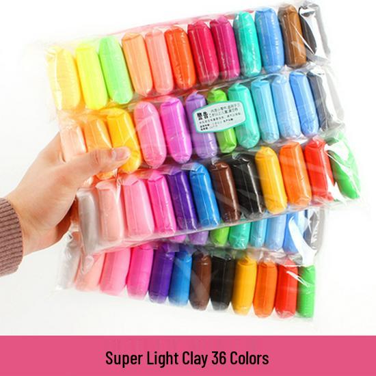 36 Color Play Dough & 24 Color Modeling Clay - Buy 1 Get 1 Free DIY Craft Set for Kids