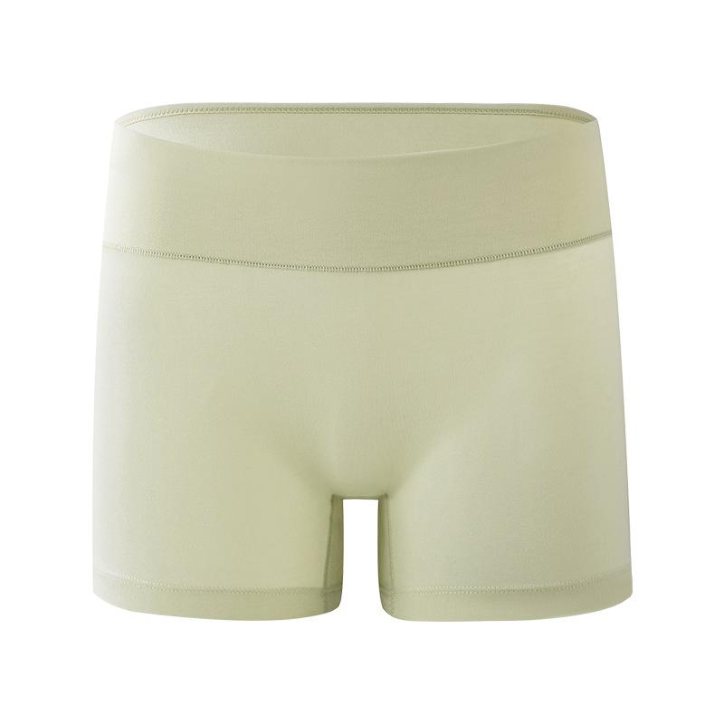 Women's Spring and Summer New Cotton High Waist Belly Non Mark Widened Crotch Anti Light Flat Angle Briefs