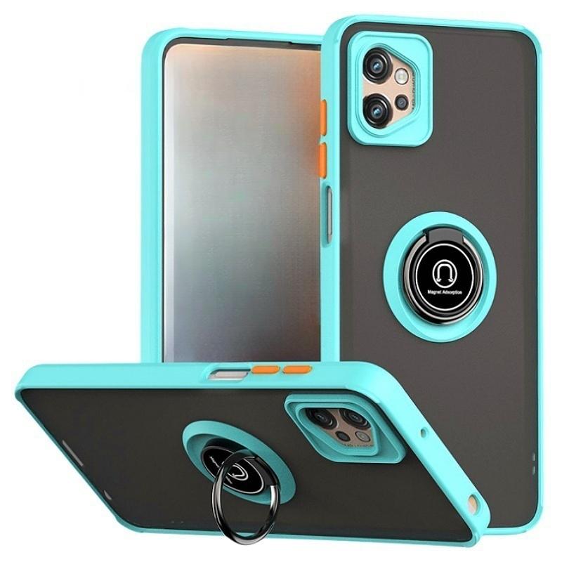 Armor Magnetic Ring Bracket Case For Motorola Moto G22 G32 G52 G72 G13 G23 G53 G04 G24 E14 G34 G54 G84 Hard PC Matte Back Cover