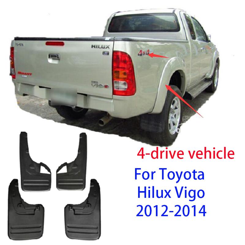 4ks zástěrky blatníků pro Toyota Hilux Vigo 2005-2014 přední a zadní blatníky Příslušenství blatníků blatníků