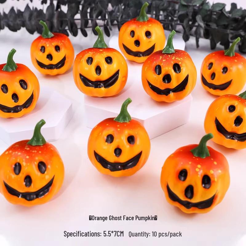 Handmade Halloween Ghost Face Pumpkin Bouquet Floral Art DIY Accessories