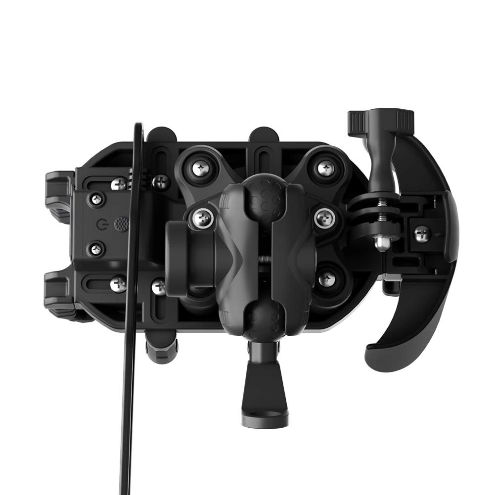 Fast Charger Stand 15W Wireless Charger Shockproof Smartphone Handlebar Mount Anti-Theft Motorbike Phone Bracket Waterproof