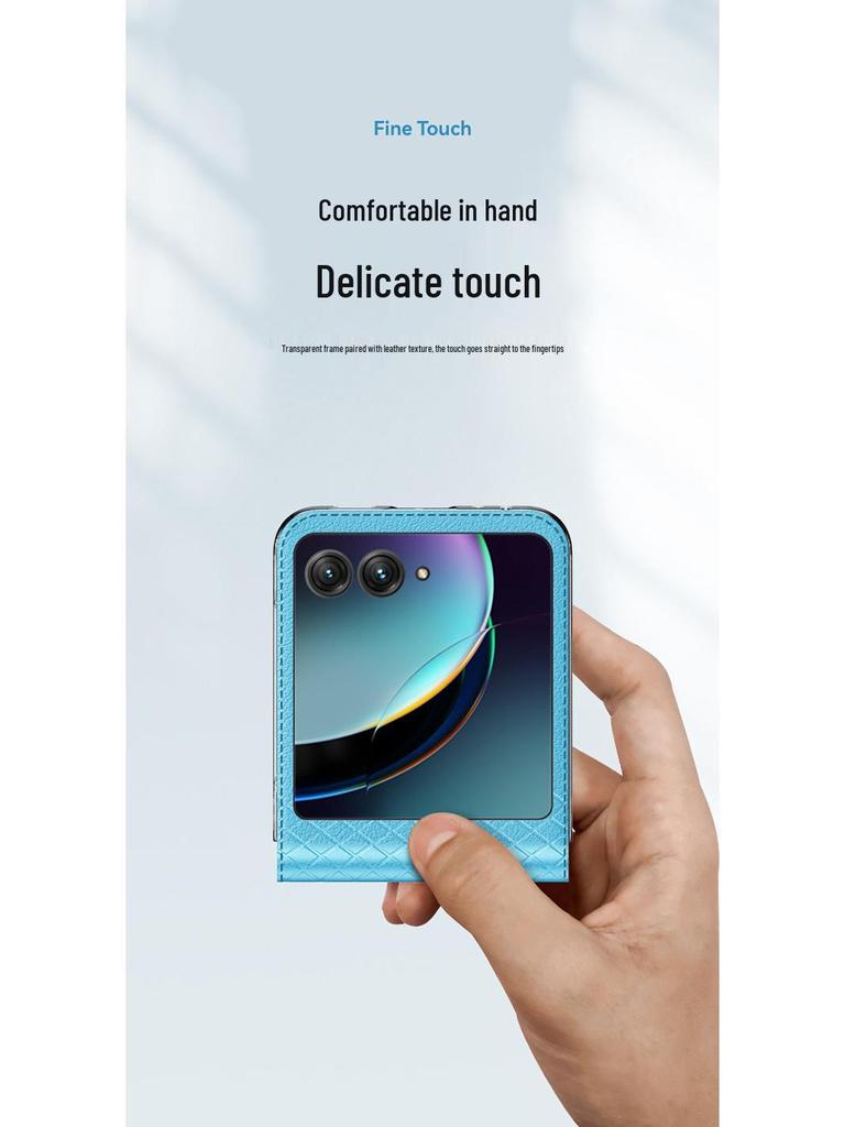 Motorola Razr40 Ultra Faltbares Lederetui mit Scharnierschutz