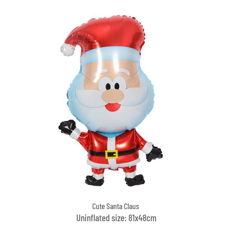 Christmas Party Decoration Set: Santa Claus & Snowman Balloons