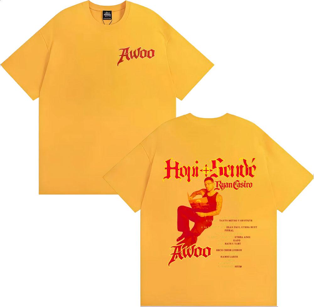 Rapper Ryan Castro Sende Album Tour 2026 Grafik T-Shirt Herren Damen Vintage Hip Hop Popmusik T-Shirts 100% Baumwolle Freizeit T-Shirt