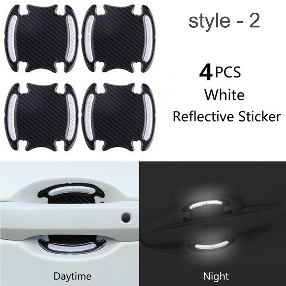 Universal-Carbon Faser Auto Tür Griff Farbe Scratch Protector Aufkleber Abdeckung Schutz Schutz Film Auto Sicherheit Reflektierende