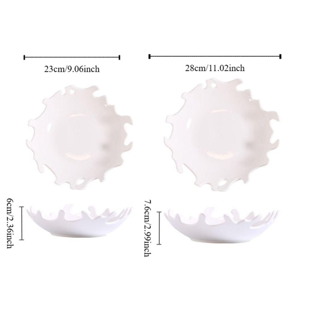 Nordic Style Irregular Porcelain Dinner Dish Heat-resistant Snack Tray Microwave Oven