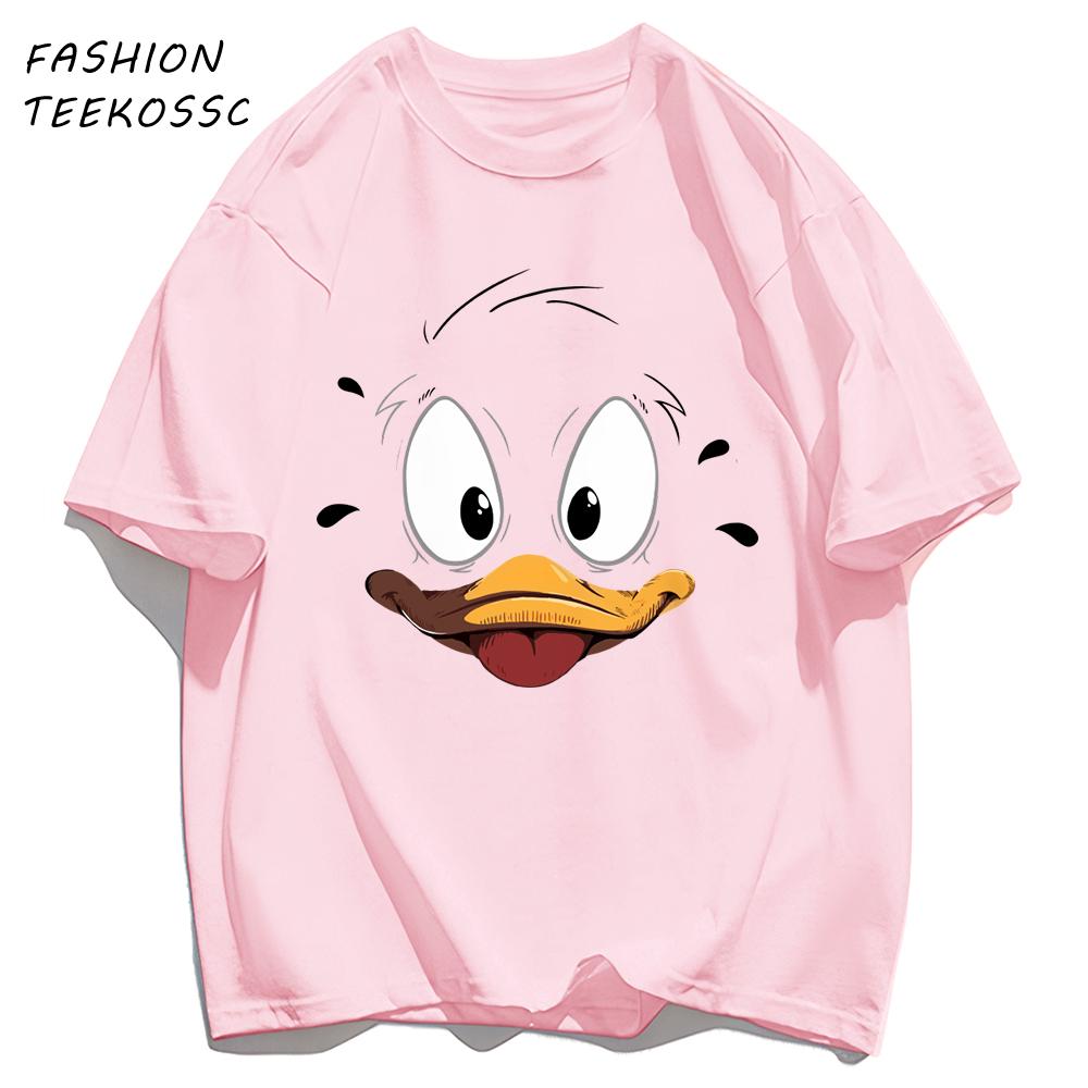 Cute Duck Is Very Nervous Print Men T Shirts Hip Hop ONeck TShirt Soft Cotton Male Sportswear Casual Comfortable Clothes