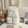 Schoolbag, Korean-style INS star print backpack, high-aesthetic sweet-style two-piece backpack for grades 1-1 for primary and secondary school 