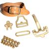 Pure Brass Belt Buckle Environmental Protection D Shaped Buckle Set for Wasit Belt Accessories