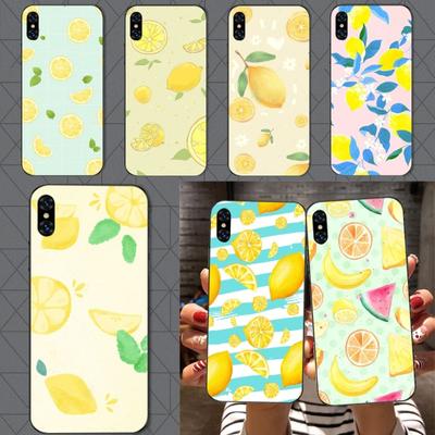 Lemon Summer Fruit Yellow Pattern Phone Case For IPhone 14 13 12 11 XS X 8 7 6 Plus Mini Pro Max SE 2022 Soft Black Phone Cover