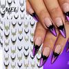 Easy Application Nail Art for Novices Halloween Stickers, Glitter Gothic Bat Decals, Creative DIY Consumables Self-Adhesive Accessories Women