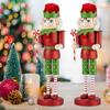 Nutcrackers Figures Nutcracker Christmas Decor 14.96in Wooden Figurine for Fireplace Child Dining Table Festival Party Holiday