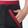 2pcs Chef Waist Apron Soft Moisture Absorbent Breathable Polyester Men"s Half Apron with Pockets