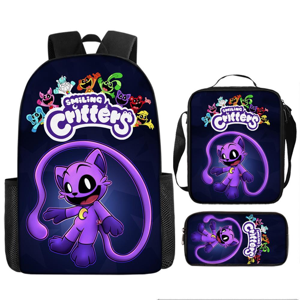 Around Poppy's Game Time Backpack Anime School Bag New Burden Reduction Ridge Protection Elementary School Backpack