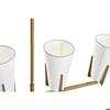 Suspension - DKD Home Decor - Modèle doré blanc - 67 x 14 x 22 cm - Métal et Verre - E27