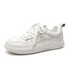 Leather little white shoes women's shallow mouth spring and summer new breathable versatile single shoes one pedal flat baseplate shoes