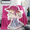 1PC Sarah Kay Print Flannel Blanket, High Quality Comfortable for All Seasons, Home Decor, Warmth and Comfort, Perfect for Christmas Gifts143