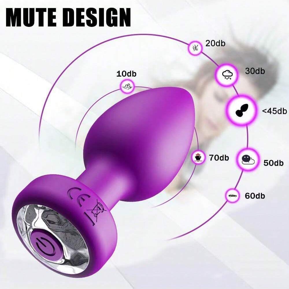 Vibrátor s 10 rychlostmi vibrací Bezdrátové dálkové ovládání Vibrátor Anální zástrčka Malé diskrétní a tiché mini sexuální hračky pro páry