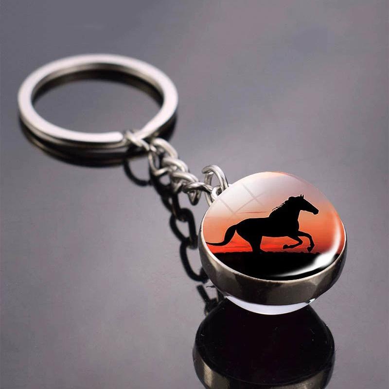 Glow In The Dark Horse Pendant Glowing Horse Stuff Luminous Horses Glass Ball Pendant Crazy Horse Lovers Gifts