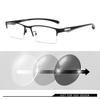 New Sun Photochromic Myopia Eyeglasses Optical Men student Finished Myopia Eyewear prescription Glasses Frame Half Rim -1.0 -4.0