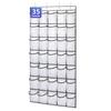 2pcs 35 Pocket Wall-mounted Sundries Shoe Organiser Closet Storage Shoe Rack Mesh Pocket Clear Hanging Over Shoe Organizers