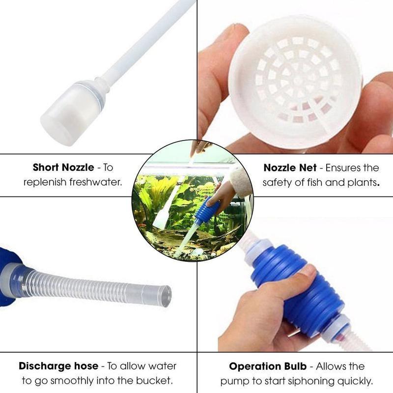 NEW Aquarium Water Pump Vacuum Siphon Gravel Cleaner Fish Tank Cleaning Tool Pump Filter  Cleaner Tool Easy Change