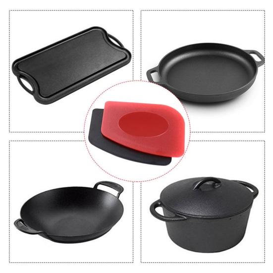 1 Set Grill Pan Scraper Non-slip Fadeless PC Dishwasher Safe Pan Cleaning Scraper for Glass
