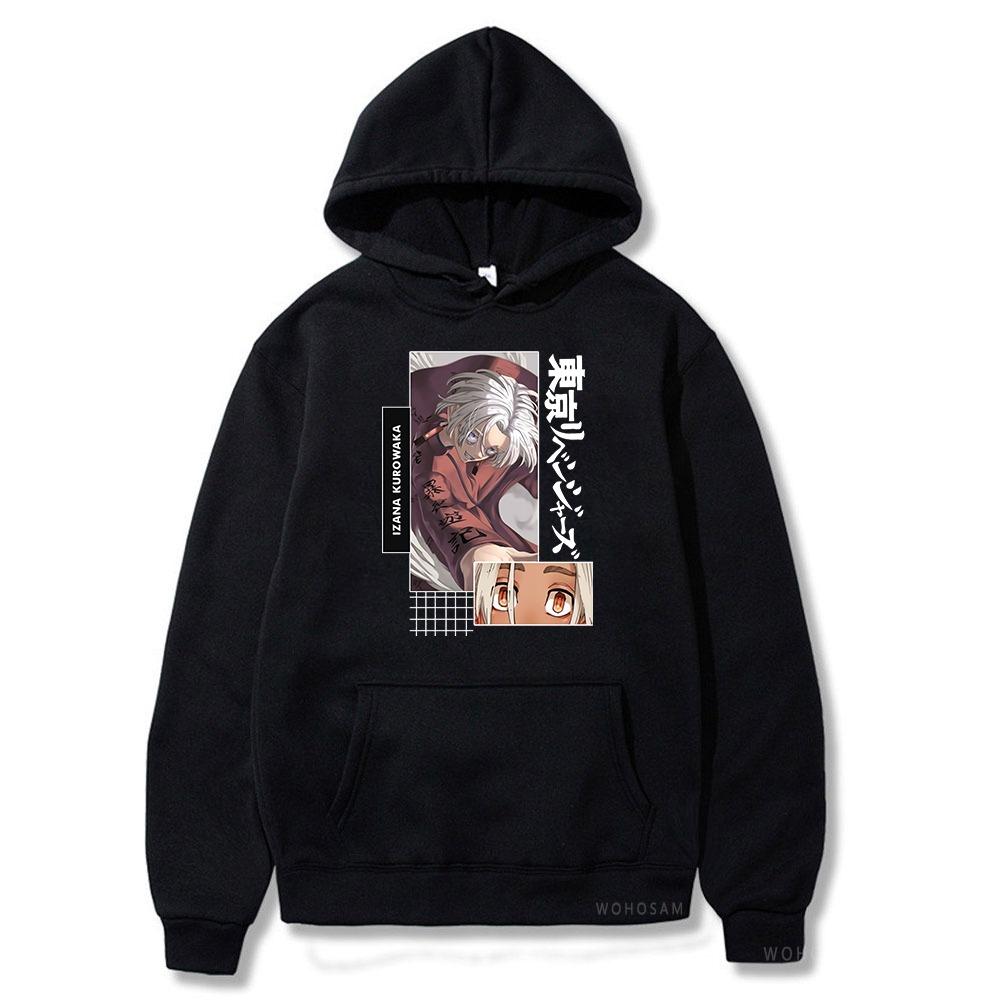 Kurokawa Pattern Printed Hoodie Tokyo Avengers Anime Street Dress Men's and Women's Zipper Hoodie Harajuku Sportswear Zipper Jacket
