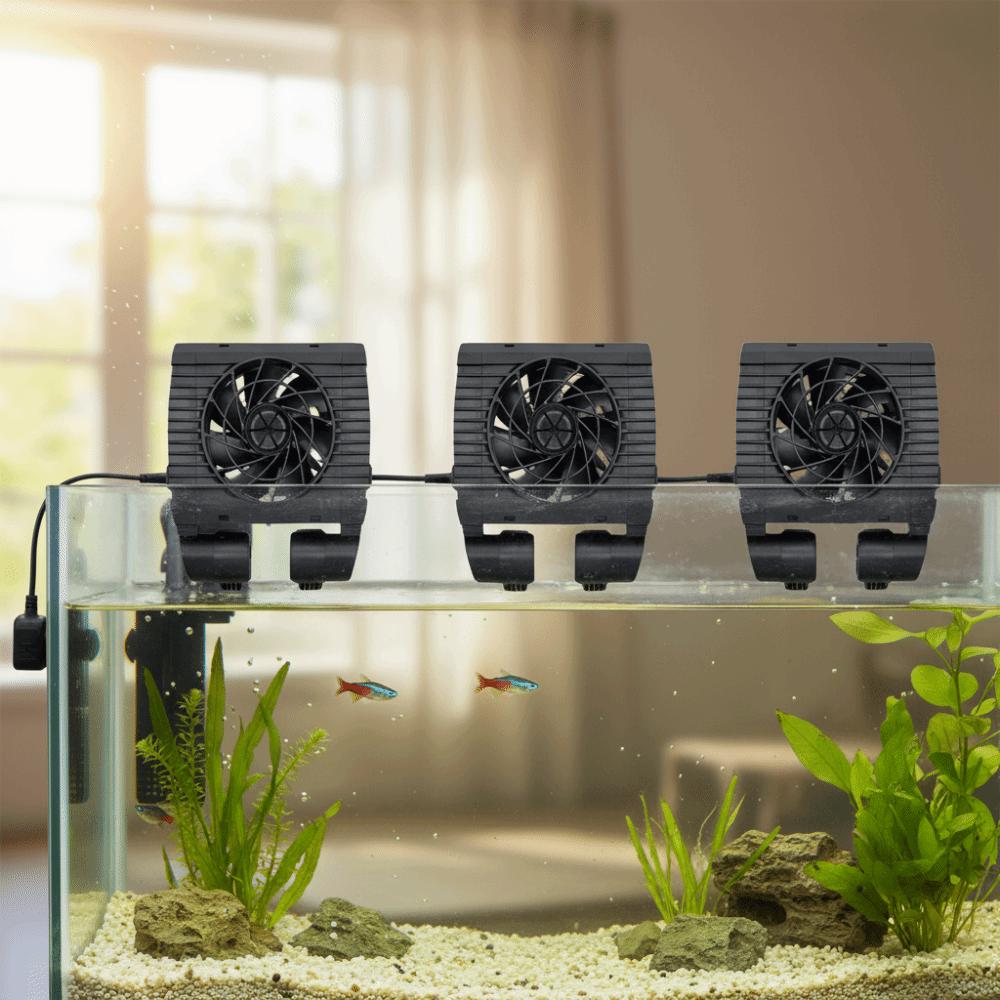Adjustable Wind Speed Fish Tank Cooling Fan Wall Mounted Aquarium External Fan Shrimp Tank