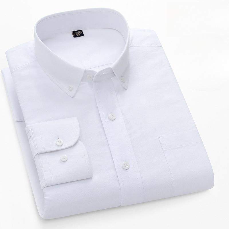 100% Baumwolle Oxfordhemd für Herren Langarm Freizeit Business Regular-Fit Formelle Hemden Gesellschaftsbluse Herrenbekleidung S-5XL
